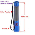 4 LED 3 W Aluminium Rechargeable Solar Led Flashlight Torch/ LED Flashlight Torch with Solar Panel No need battery